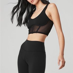 Alo Airbrush Mesh Corset Tank S